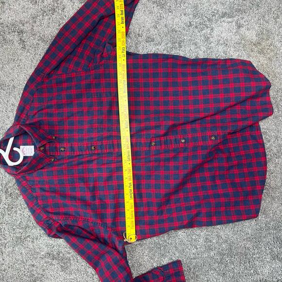 Brooks Brothers Flannel Size XL Red Grey 100% Cotton button-down - Picture 5 of 7